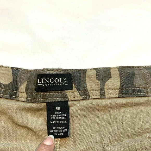 Lincoln Outfitters Camo Cargo Shorts Men 50 Stretch Relaxed Outdoor Hunt NEW Y2K - Picture 6 of 11